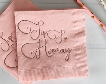 Sip Sip Hooray Cocktail Napkins - Pink