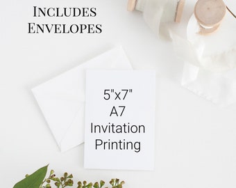 Invitation & Card Printing Service - 5 x 7 (A7)