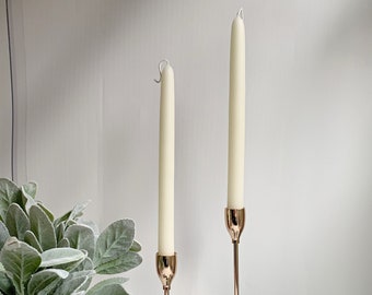 Cream Taper Candles - Beeswax 10 Inch