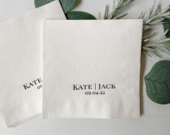 Personalized Wedding Cocktail Napkins