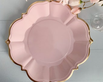 Blush Scalloped Luncheon Plates