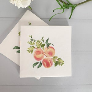 Peach Cocktail Napkins: Bridal Shower & Wedding Paper Napkins - Set of 16