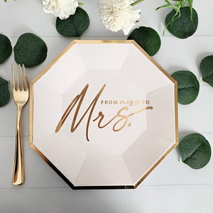 From Miss to Mrs Bridal Shower Plates