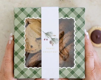 Green Plaid Cookie Boxes