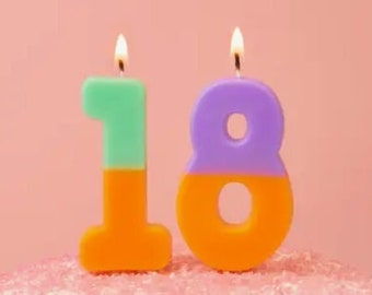 Groovy Birthday Number Candles