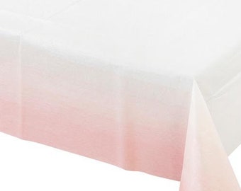 Pink Ombre Paper Table Cover - Blush