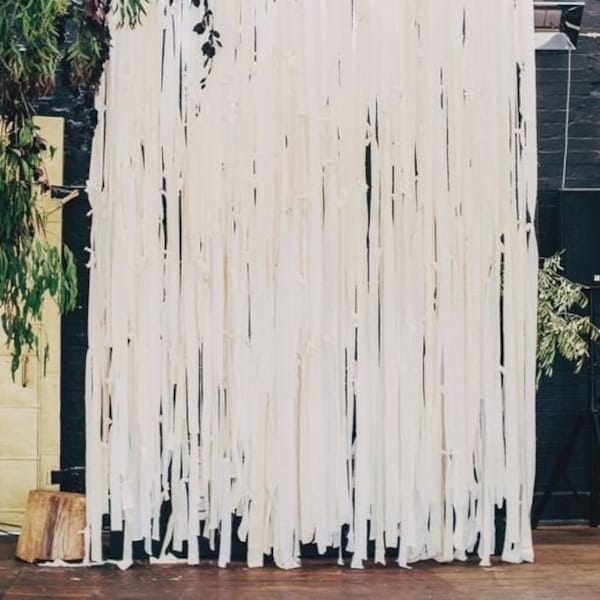 White Streamers for Fringe Backdrops
