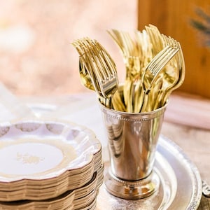 Gold Utensils, Oh Baby Shower Cutlery