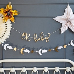 Oh Baby Moon and Stars Wall Decor