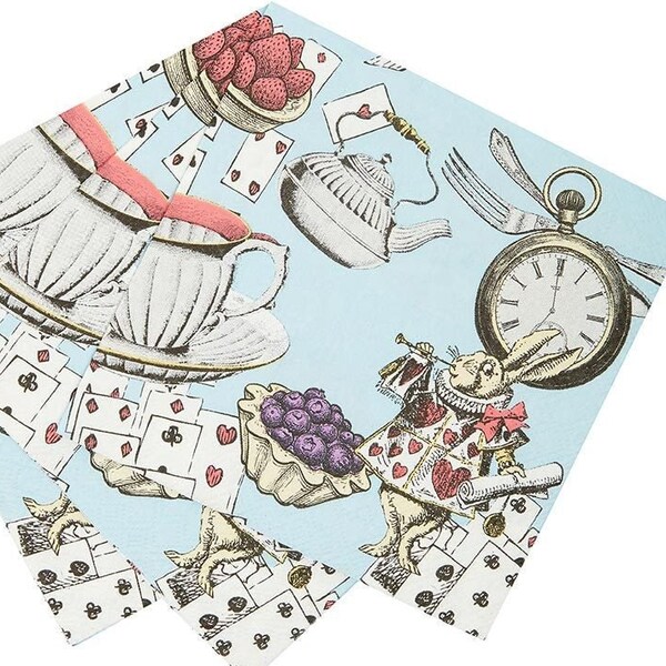 Alice in Wonderland Napkin Etsy