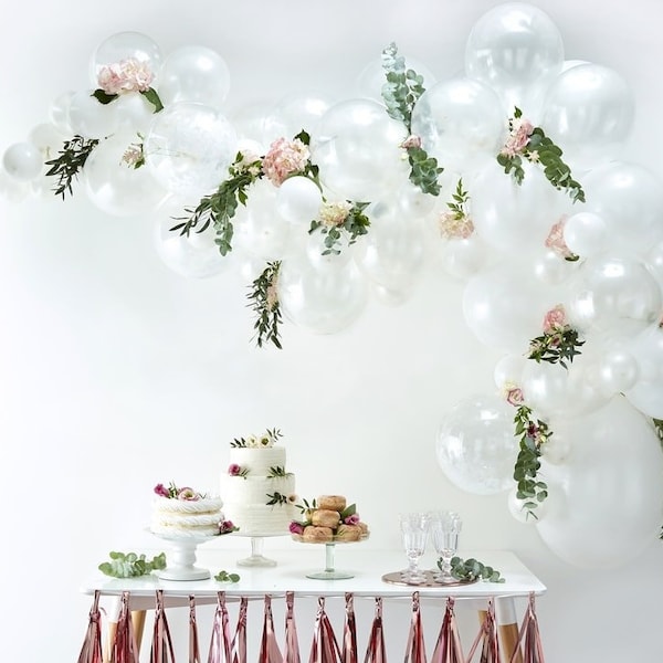 White Balloon Garland Kit - 70 Balloons