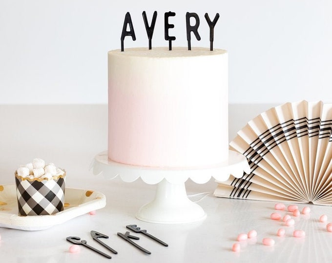 Letterboard Cake Topper Letters - Black - Etsy