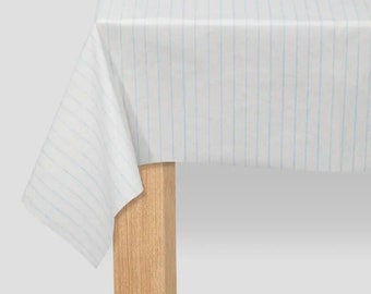 Pale Blue Stripe Paper Tablecloth