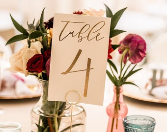 Gold Wedding Table Numbers