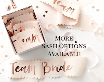 bride and bridesmaids sashes