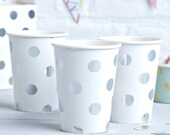 Baby and Co Silver Polka Dot Paper Cups