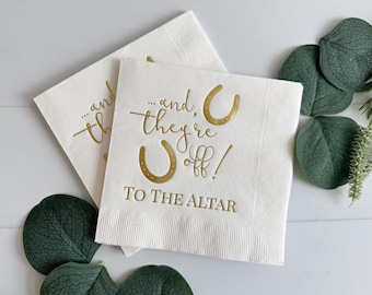 Derby Shower Napkins: And They’re Off to the Altar (Set of 16)