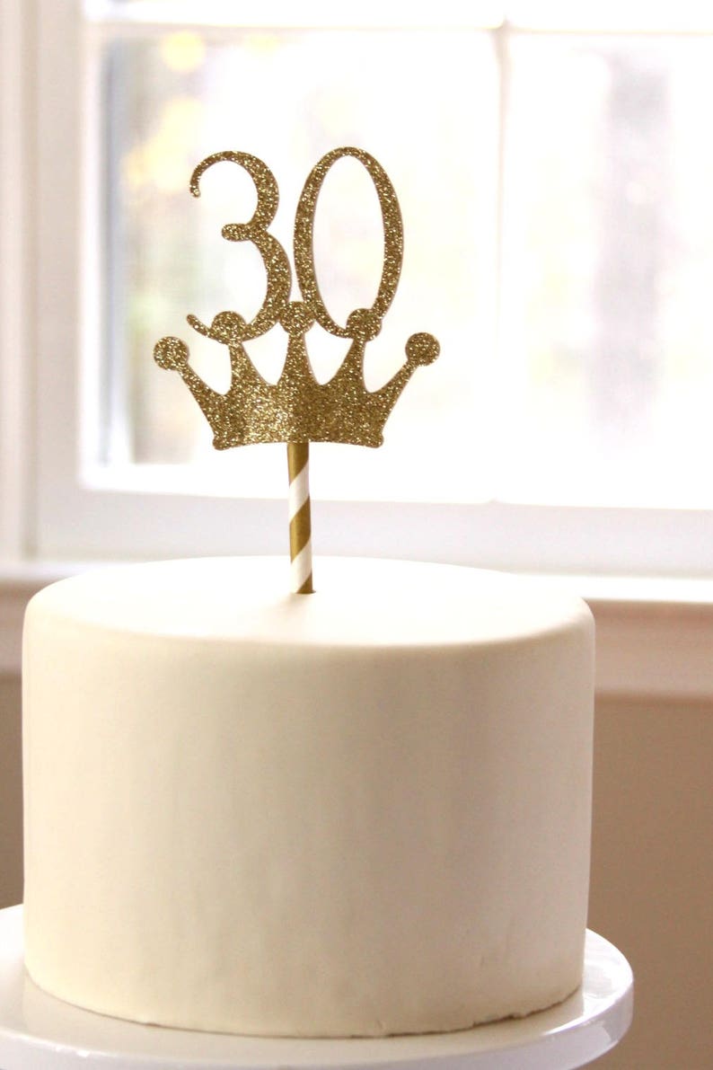 30th Birthday Crown Topper Rose Gold or Gold image 2