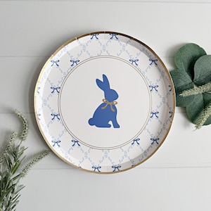 Some Bunny is One Dessert Plates  - Blue Belle Paper Small Plates | Set of 8 Plates