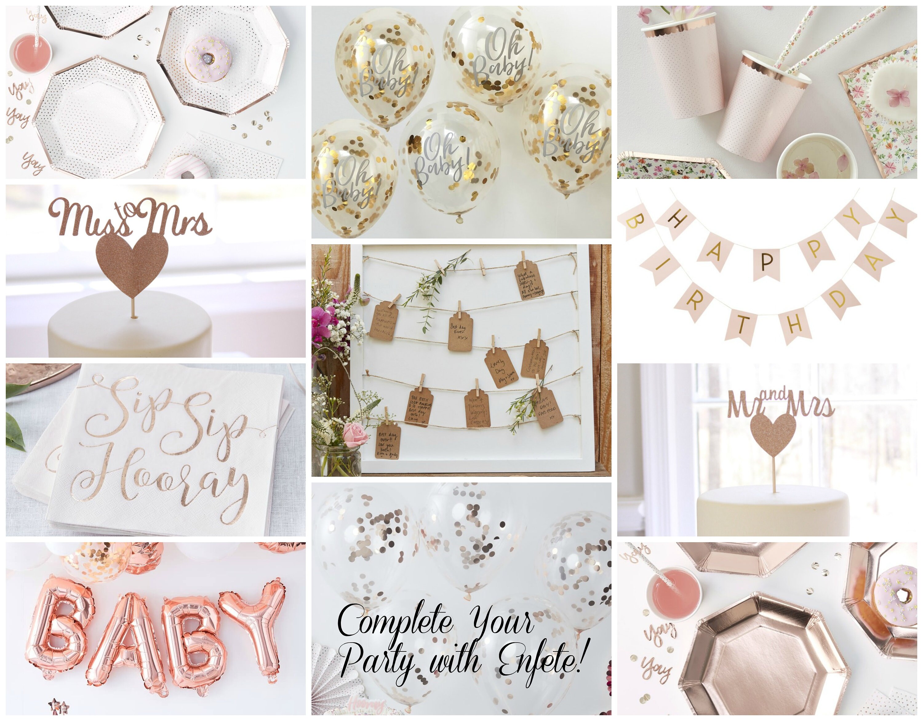 Unique Party Folienballon Rose Gold, 20 Zoll (ca. 45 Cm) – Für Geburtstag, Hochzeit & Feiern
