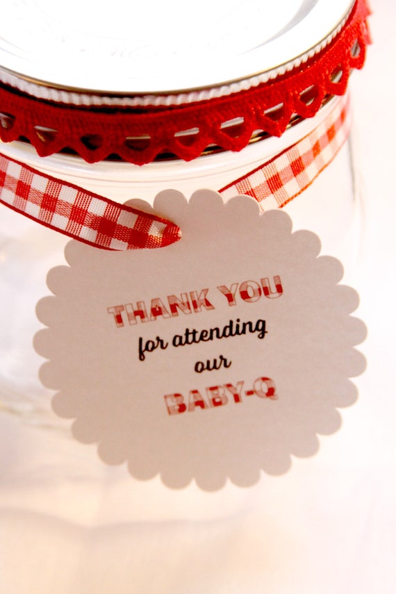 Baby Q Baby Shower Favor Tags Bbq Rub Favors Thank You Red Etsy