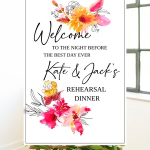 Fiesta Rehearsal Dinner Welcome Sign - Digital Download - Editable