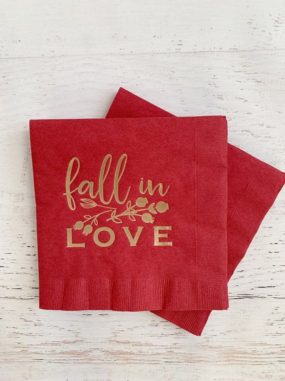 Fall in Love Luncheon Napkin Il_570xn