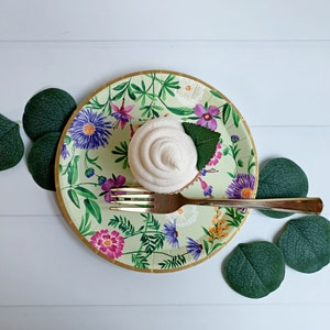 Wildflower Paper Tea Party Plates - Dessert Sized