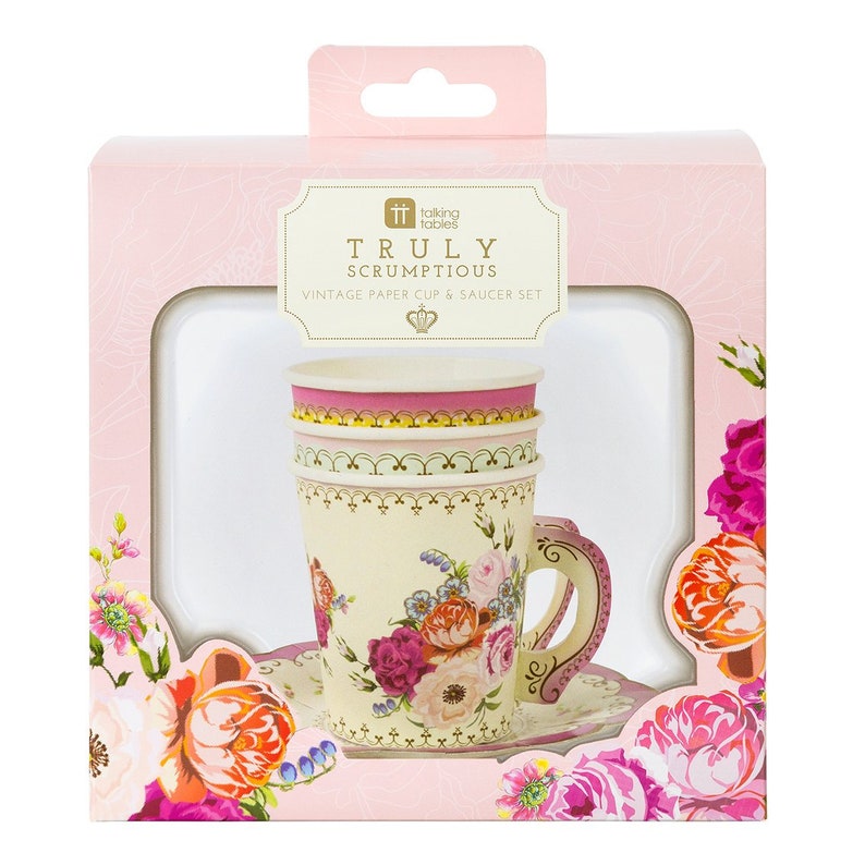Tea Party Decor 3 Color Collection Paper Teacups