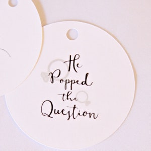 She Said Yes Bridal Shower Favor Tags image 2