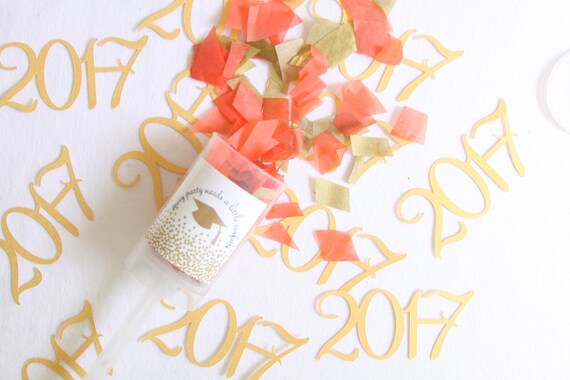 Graduation Confetti Poppers Favors Confetti Push Pops Etsy
