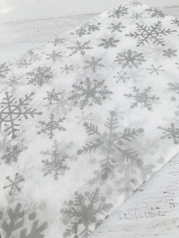  Silver Snowflake Tissue Paper for Gift Wrapping