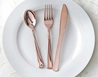 Rose Gold Utensils - Fork, Knives and Spoons