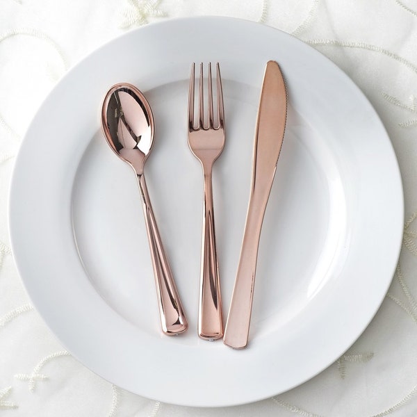 Rose Gold Utensils - Fork, Knives and Spoons