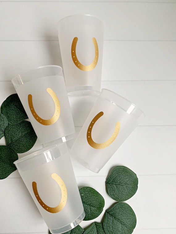 Kentucky Derby Frosted Party Cups - Gold Il_570xn