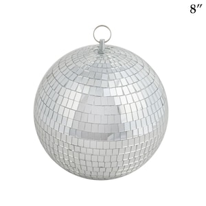 A gorgeous accent to your glamorous party - these mirrored foam core disco balls are lighter weight and perfect to hang for your disco party, bachelorette party, birthday or New Year's Eve bash!