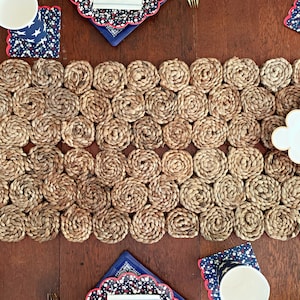 Autumn Table Decor | Jute Circles Table Runner