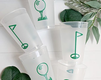 Golf Party Frosted Party Cups - Green