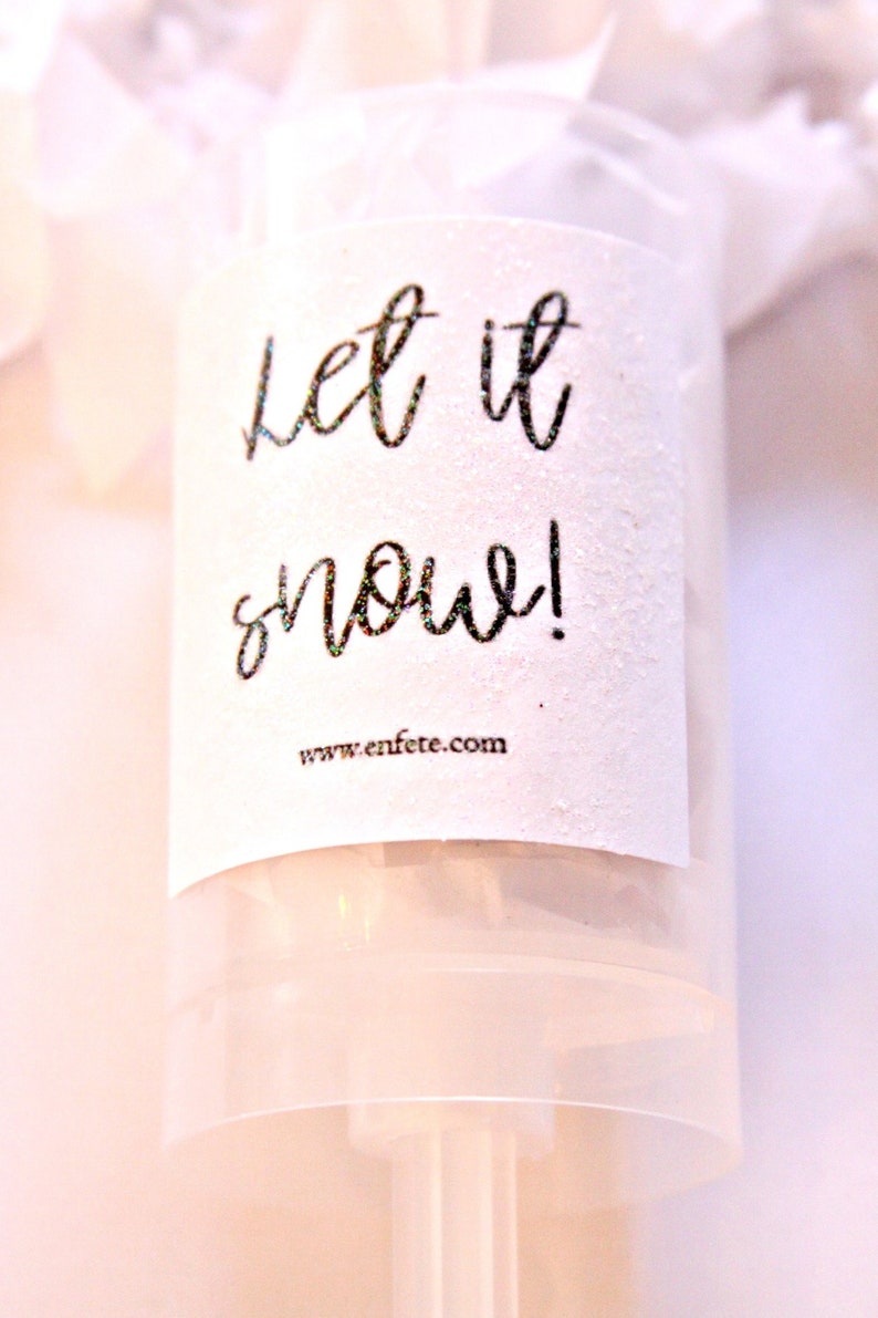 Let It Snow Confetti Poppers, Winter Wedding Send Off, Stocking Stuffers for Kids image 2