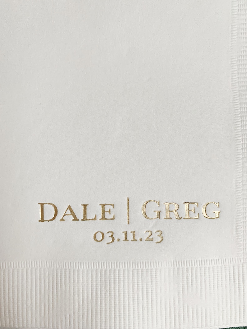 Personalized Dinner Napkins Guest Towels image 5