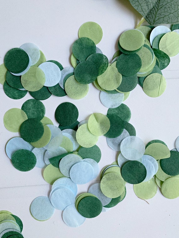 Sage, Forest, and Powder Blue Confetti Il_570xn