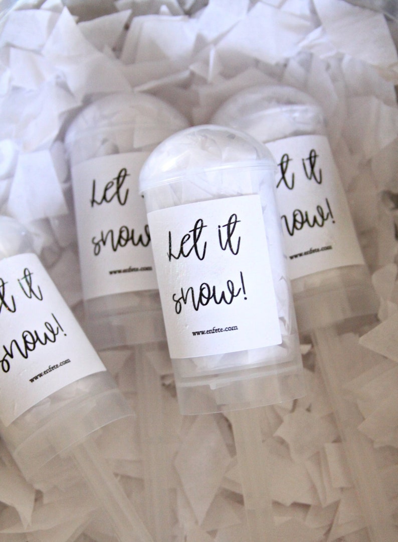 Let It Snow Confetti Poppers, Winter Wedding Send Off, Stocking Stuffers for Kids image 1