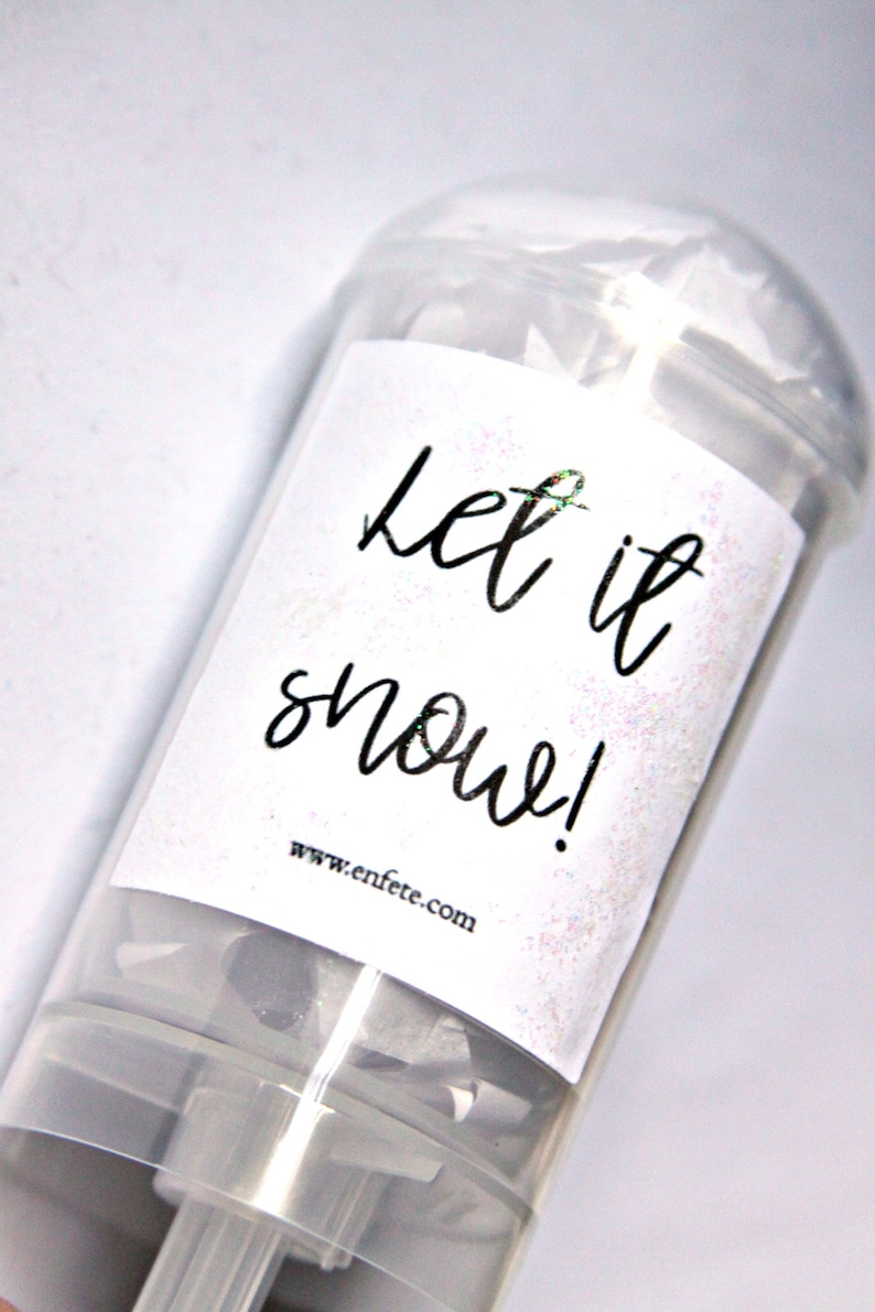 Let It Snow Confetti Poppers, Winter Wedding Send Off, Stocking Stuffers for Kids image 4