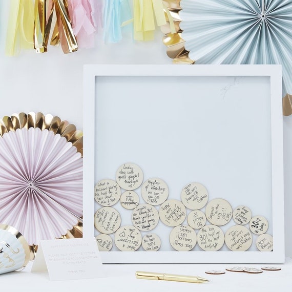 Alternative Guest Book - Drop Top Frame - Circles Il_570xn