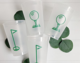 Masters Golf Party Frosted Party Cups - 14 OUNCE SIZE -  Azalea Cocktail