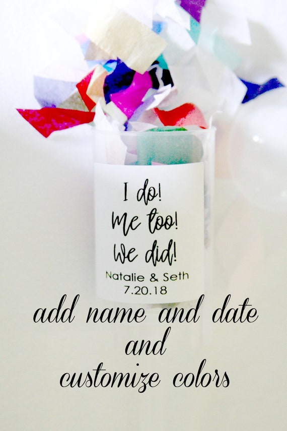 Elopement Announcement Wedding Confetti Poppers - Set of 10 Il_570xn