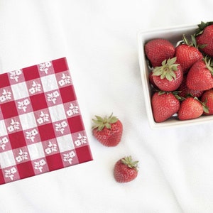 Baby Q Red and White Gingham Cupcake Flags image 9