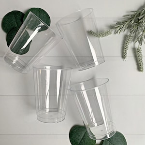 Clear Plastic Cocktail Glass - 9 oz | Set of 20 Cups