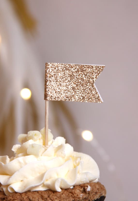 Rose Gold Cupcake Toppers by EnFete Catch My Party