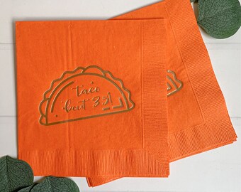 Taco 'bout 35 Luncheon Napkins- Orange